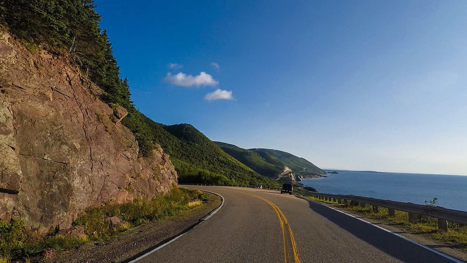 The Cabot Trail following the coastline of Cape Breton Island