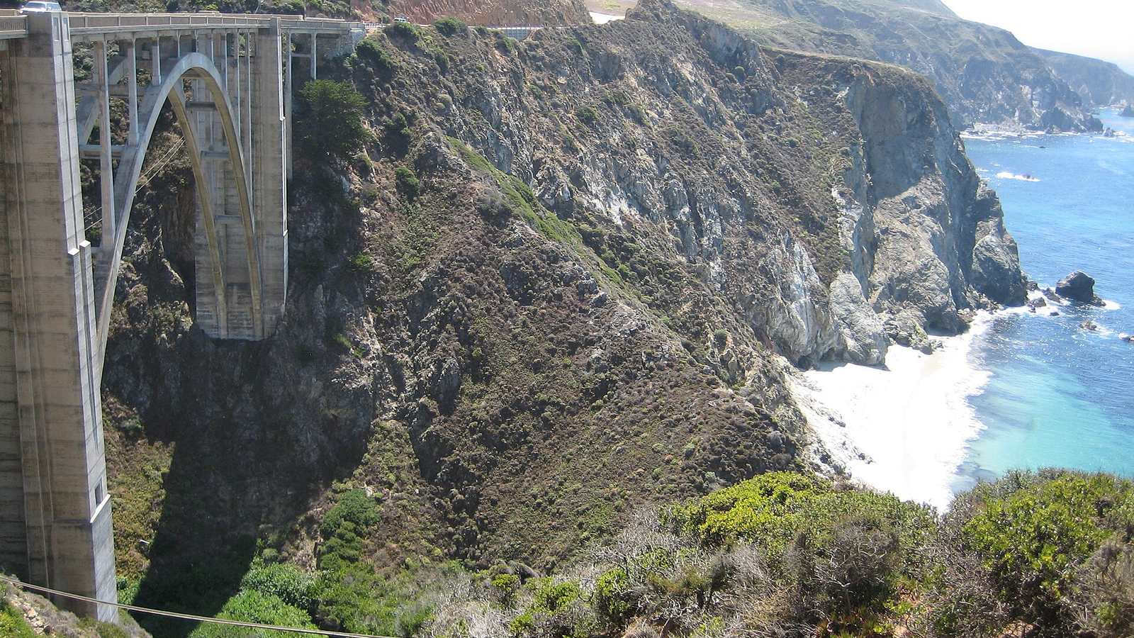 Bixby Creek Bridge carrying Highway 1 along the Big Sur coast